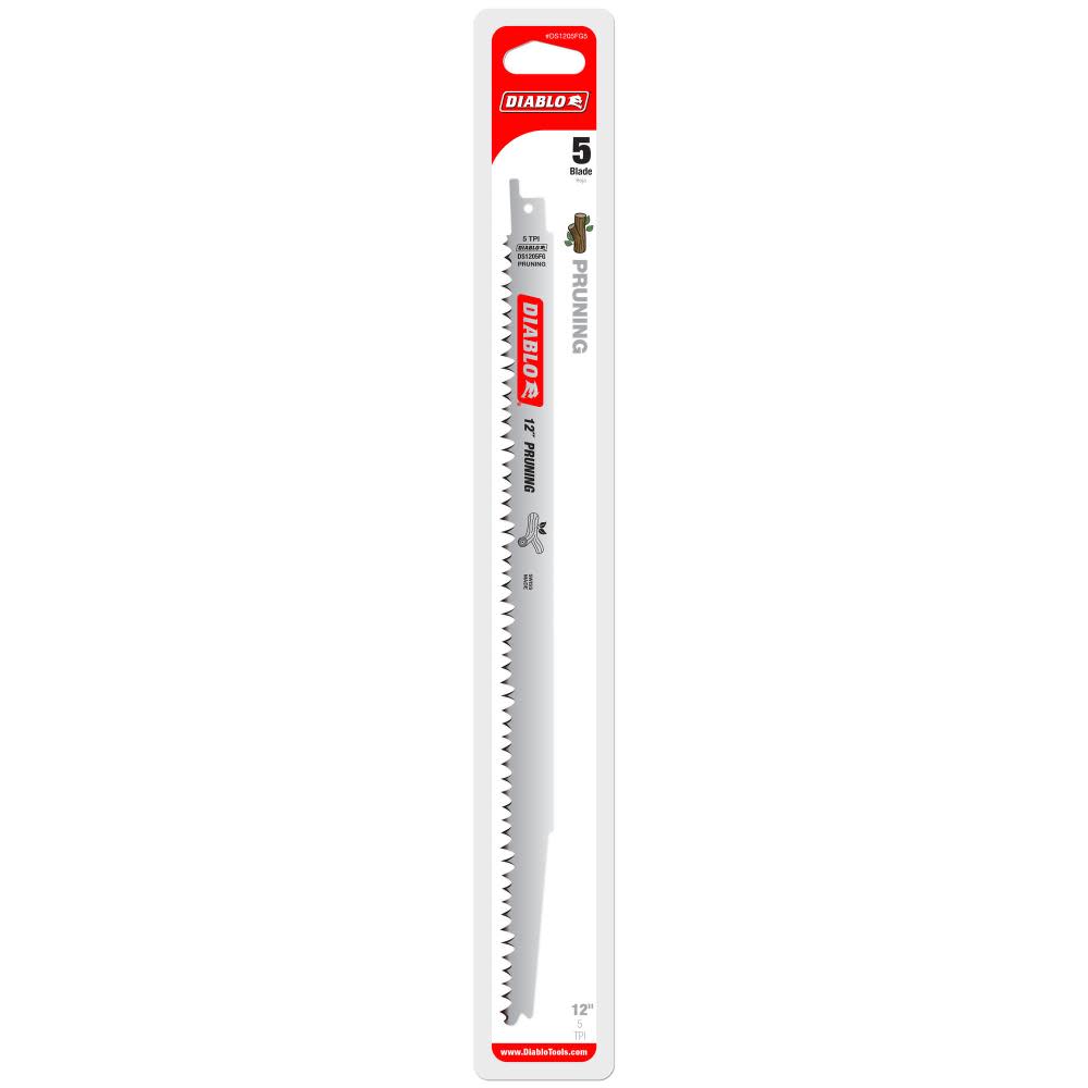 Diablo Tools 12 In. fleam Ground Recip Blade for Pruning (5 pk) - Flockneti