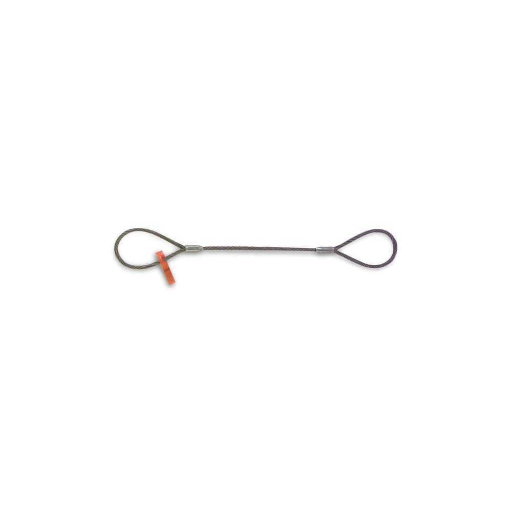 Lift-All 1/2 In. x 12 Ft. Eye & Eye 6 x 19 Permaloc Wire Rope Sling - Flockneti