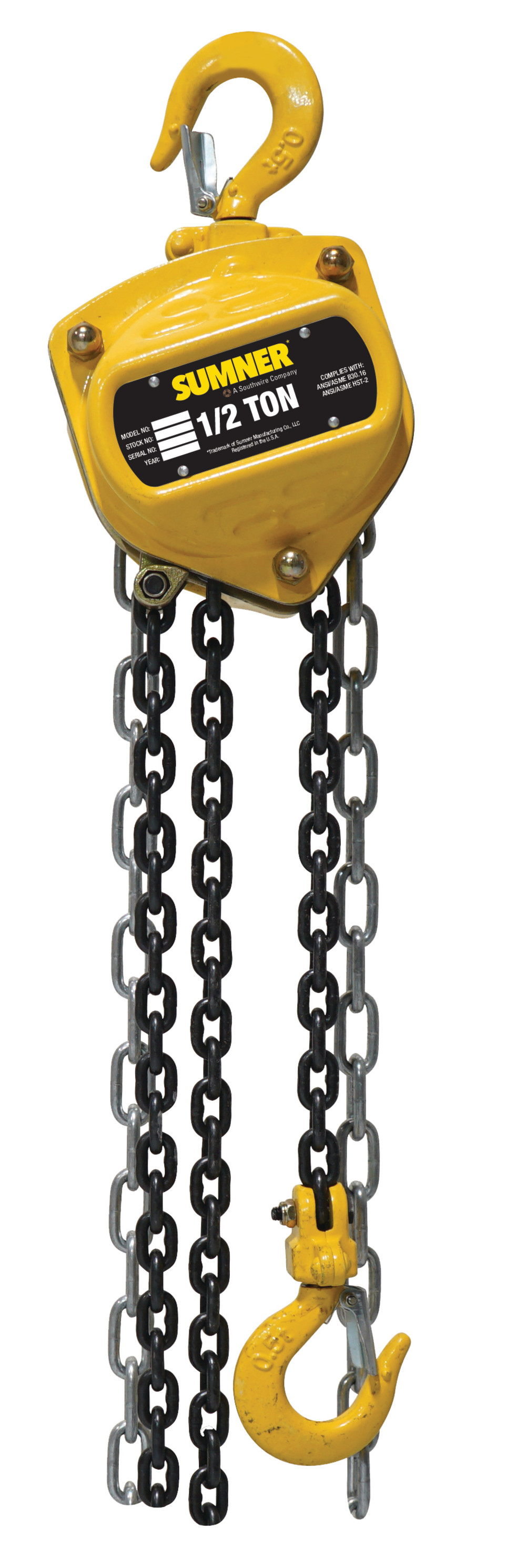 Sumner 1/2 Ton Chain Hoist with 20 ft. Chain Fall. - Flockneti