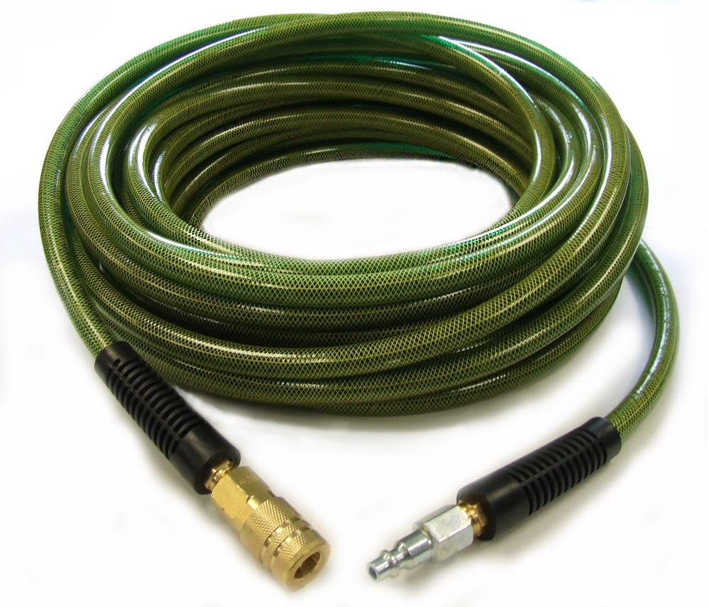 Rolair 3/8In x 100Ft Poly Air Compressor Hose with Fittings - Flockneti