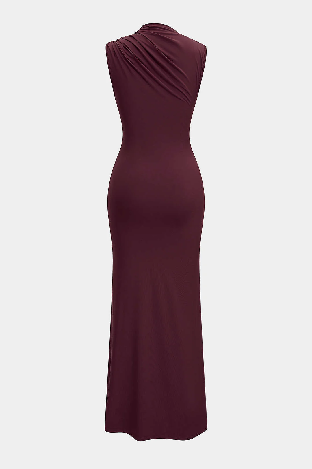 Metallic Decor Ruched Sleeveless Maxi Dress - Flockneti