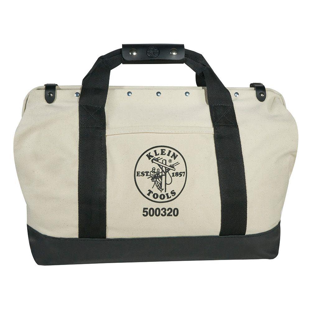 Klein Tools 20″ Canvas Tool Bag Leather Bottom - Flockneti