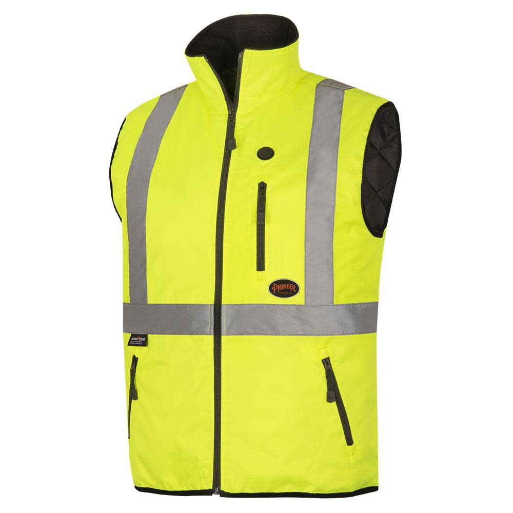 Pioneer 5418U Hi Vis Heated Safety Vest Yellow Green XL - Flockneti
