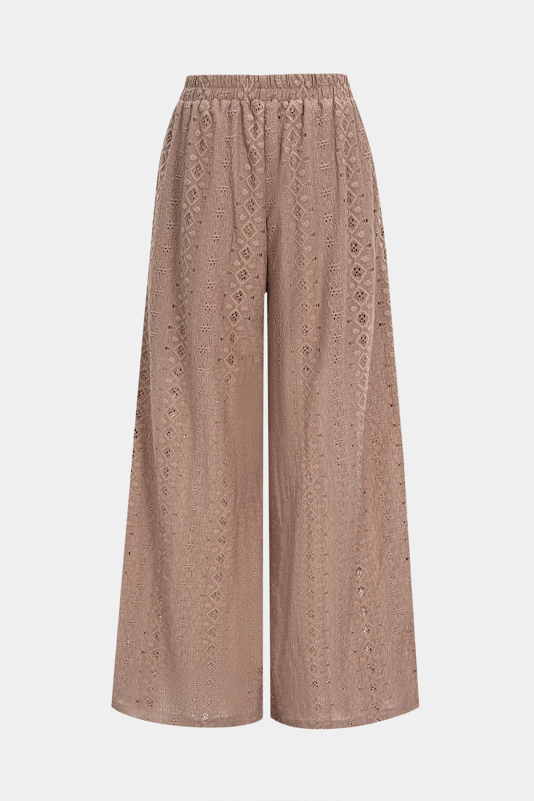 Cut Out Embroidery Trousers - Flockneti