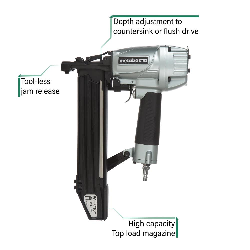 Metabo HPT 7/16 In. Standard Crown Stapler - Flockneti