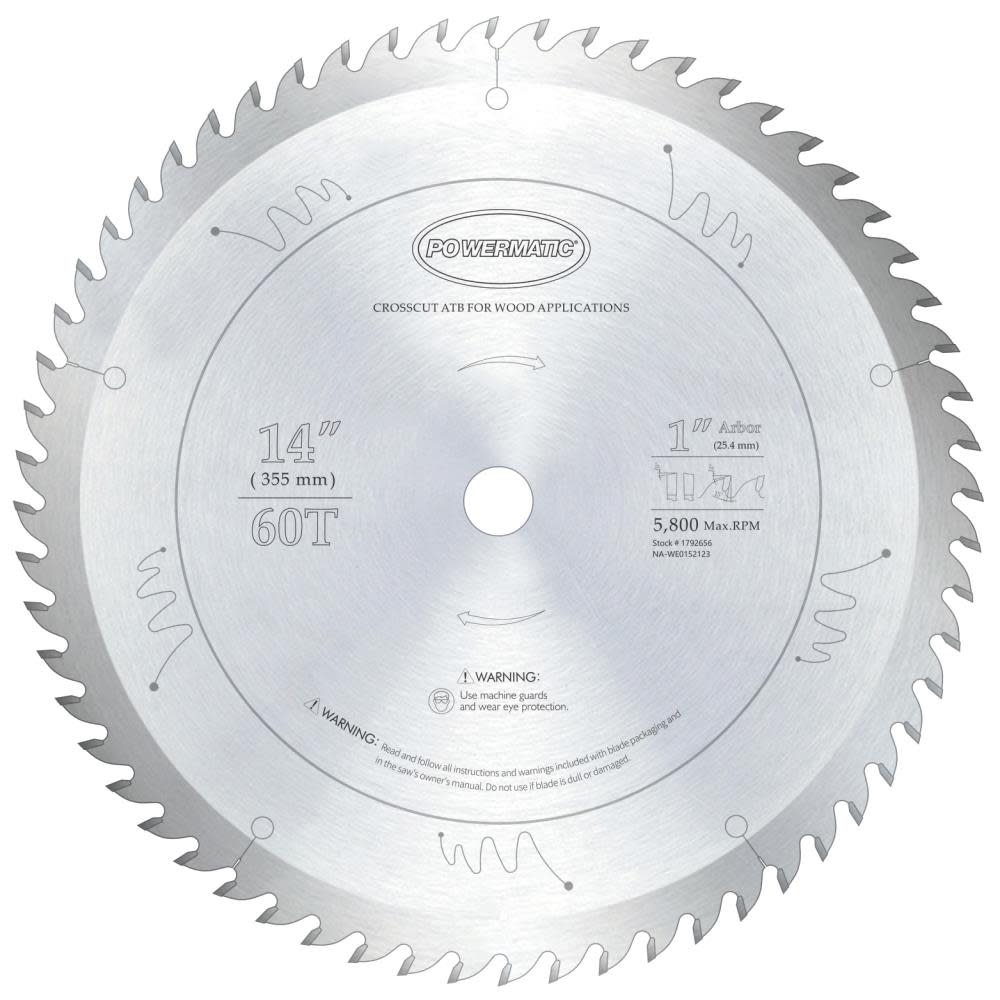 Powermatic 1460 Crosscut Circular Saw Blade - Flockneti
