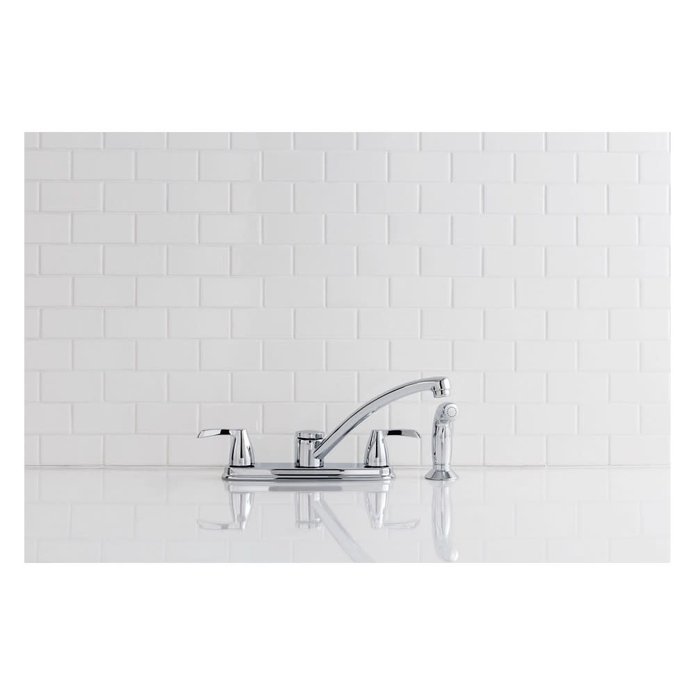 Moen Adler Low Arc Kitchen Faucet with Optional Handles Chrome - Flockneti