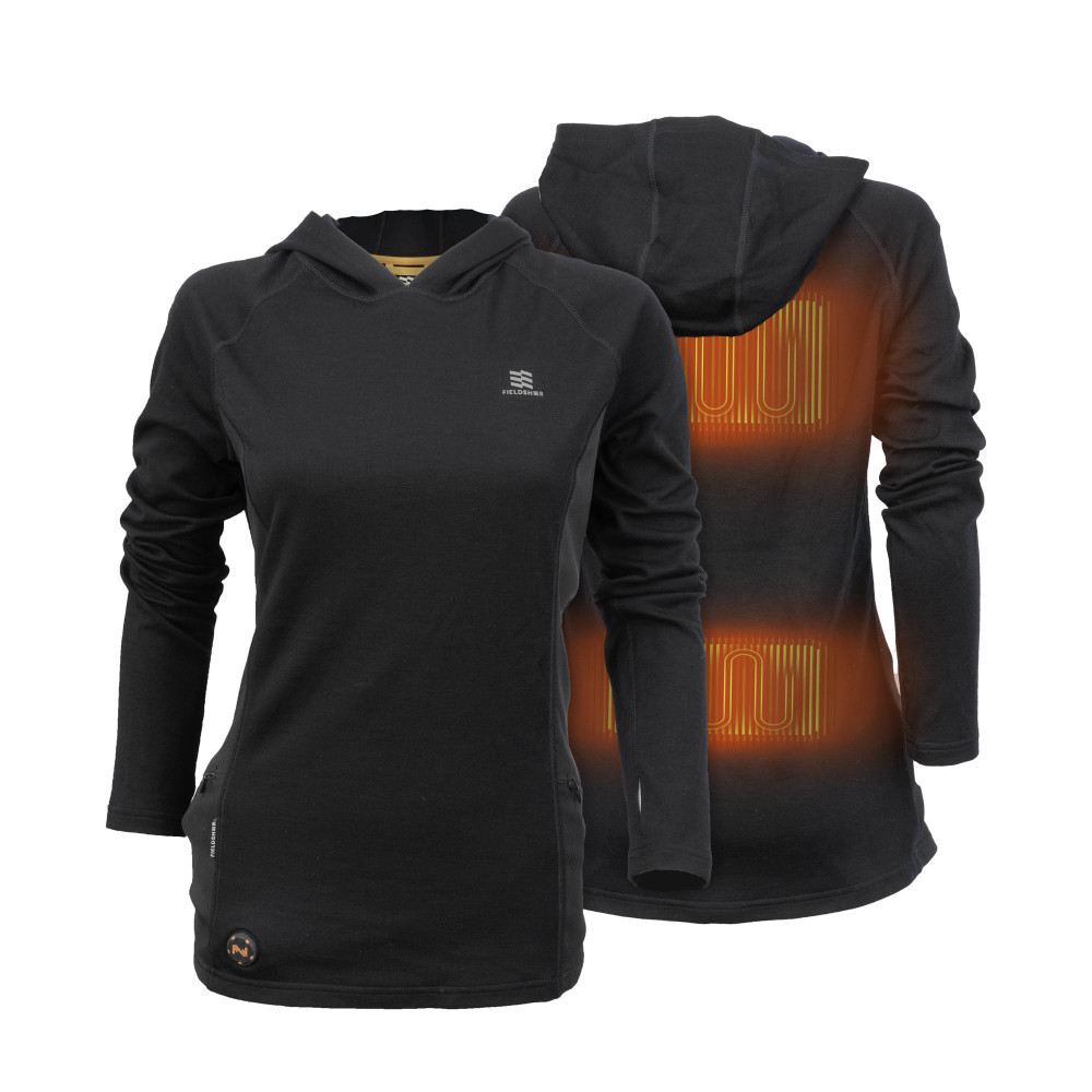 Mobile Warming Merino Heated Baselayer Shirt Womens 7.4V Black XL - Flockneti