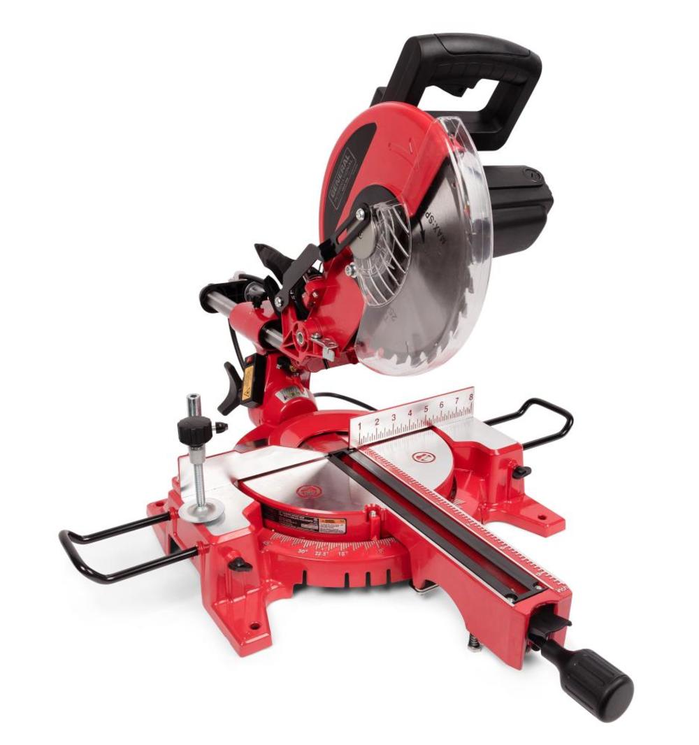 General International 10″ Sliding Miter Saw Laser Alignment 15 Amp - Flockneti