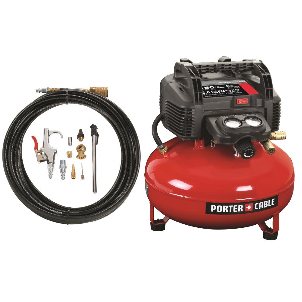 Porter Cable 150 PSI 6 Gallon Oil-Free Pancake Air Compressor - Flockneti