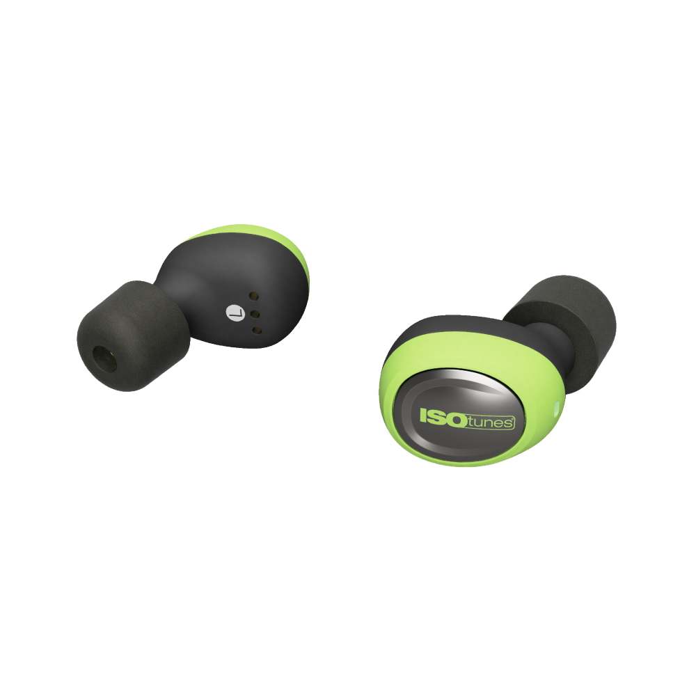 ISOtunes 2.0 True Wireless Bluetooth Earbud Safety Green - Flockneti