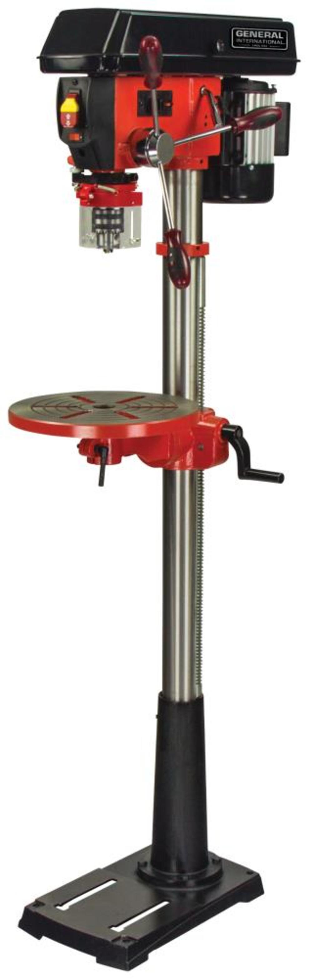 General International 13″ to 16 Speed 5 A Floor Mount Drill Press with Laser & LED Light - Flockneti