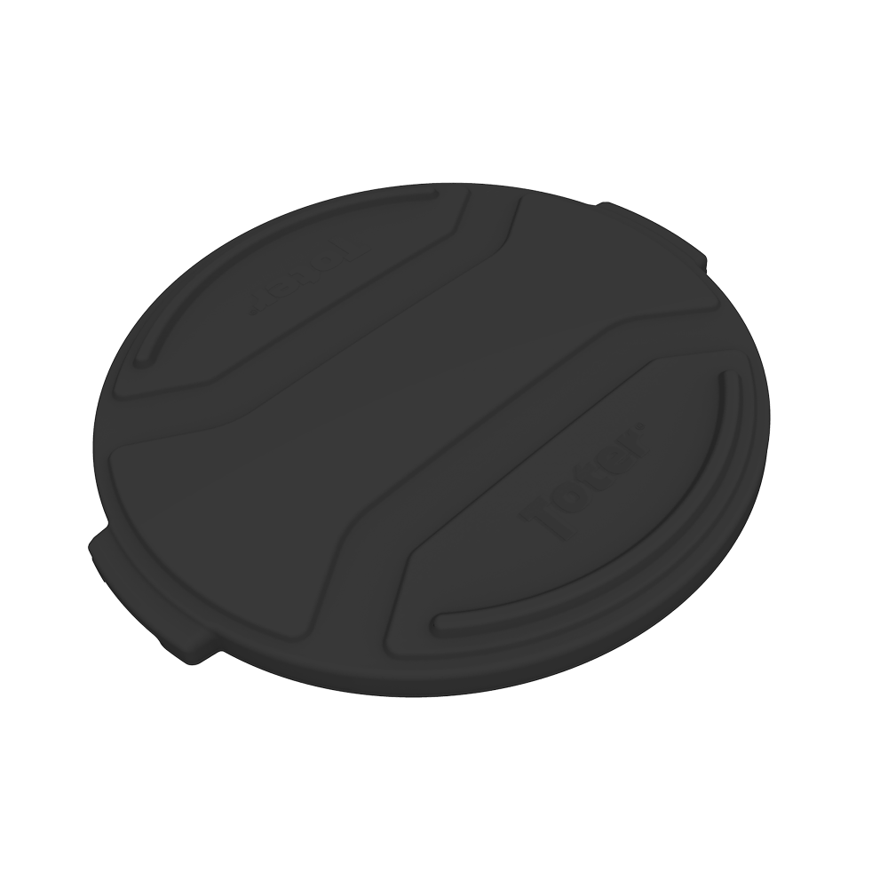 Toter 55 Gallon Round Trash Can Lid Black - Flockneti