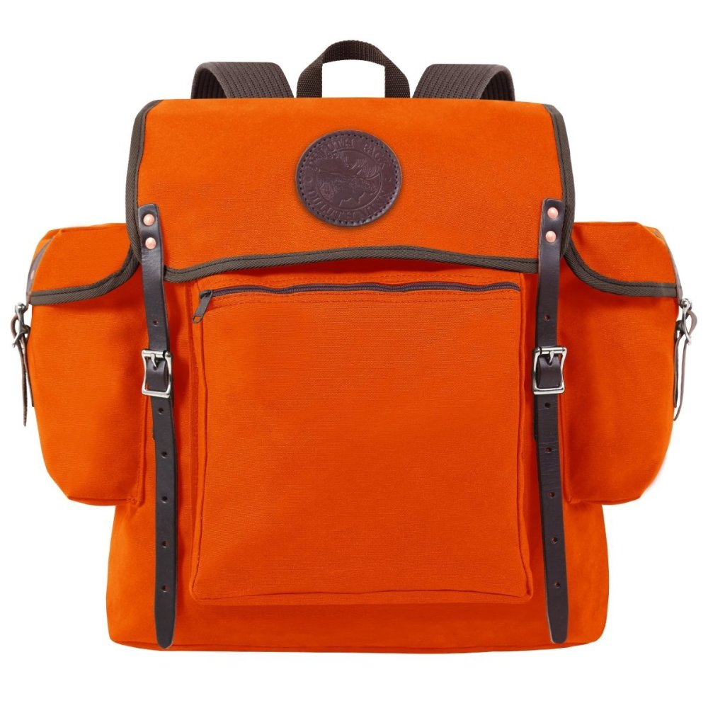 Duluth Pack 32 Liter Capacity Orange Canvas Rambler Backpack - Flockneti