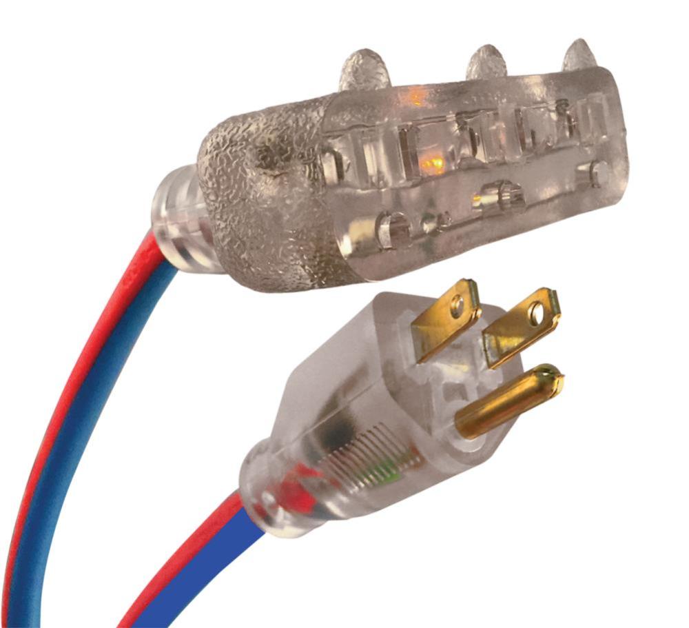 Voltec 25ft 12/3 SJEOW Extreme U-Ground Triple Tap Extension Cord - Flockneti