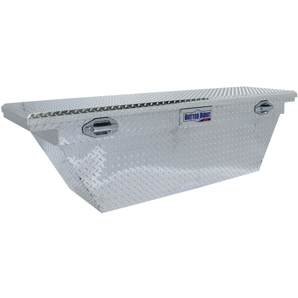 Better Built 71″ SEC Saddle Truck Tool Box LOW PROFILE DEEP WEDGE BRITE ALUMINUM - Flockneti