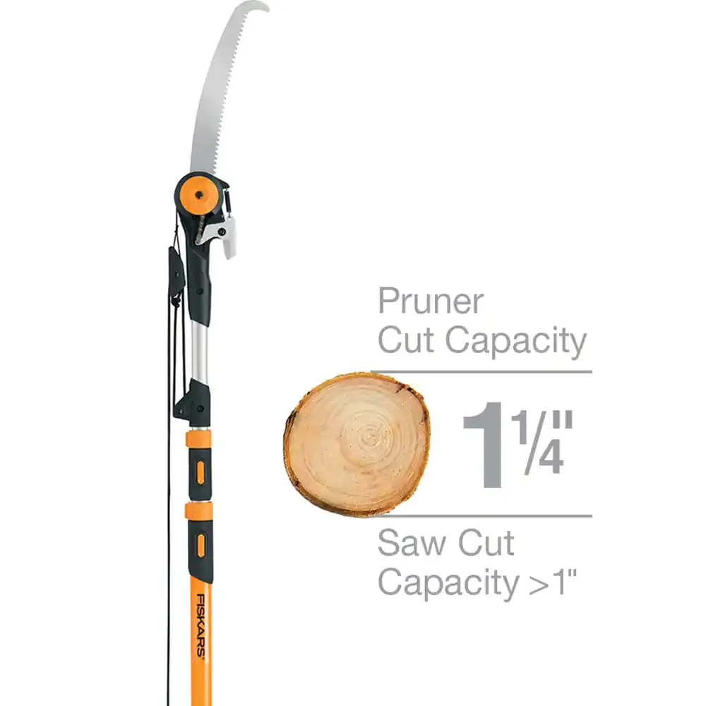 Fiskars 7 16′ Chain Drive Extendable Pole Saw & Pruner - Flockneti
