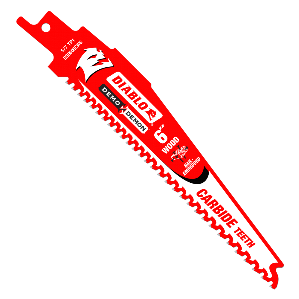 Diablo Tools 6″ Demo Demon Carbide Recip Blade for Nail-Embedded Wood - Flockneti