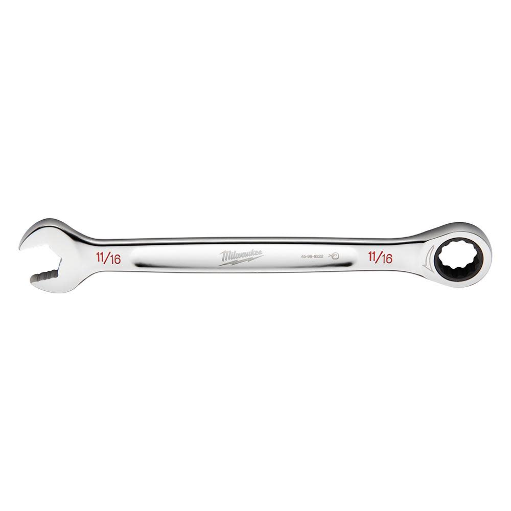 Milwaukee 11/16 in. SAE Ratcheting Combination Wrench - Flockneti