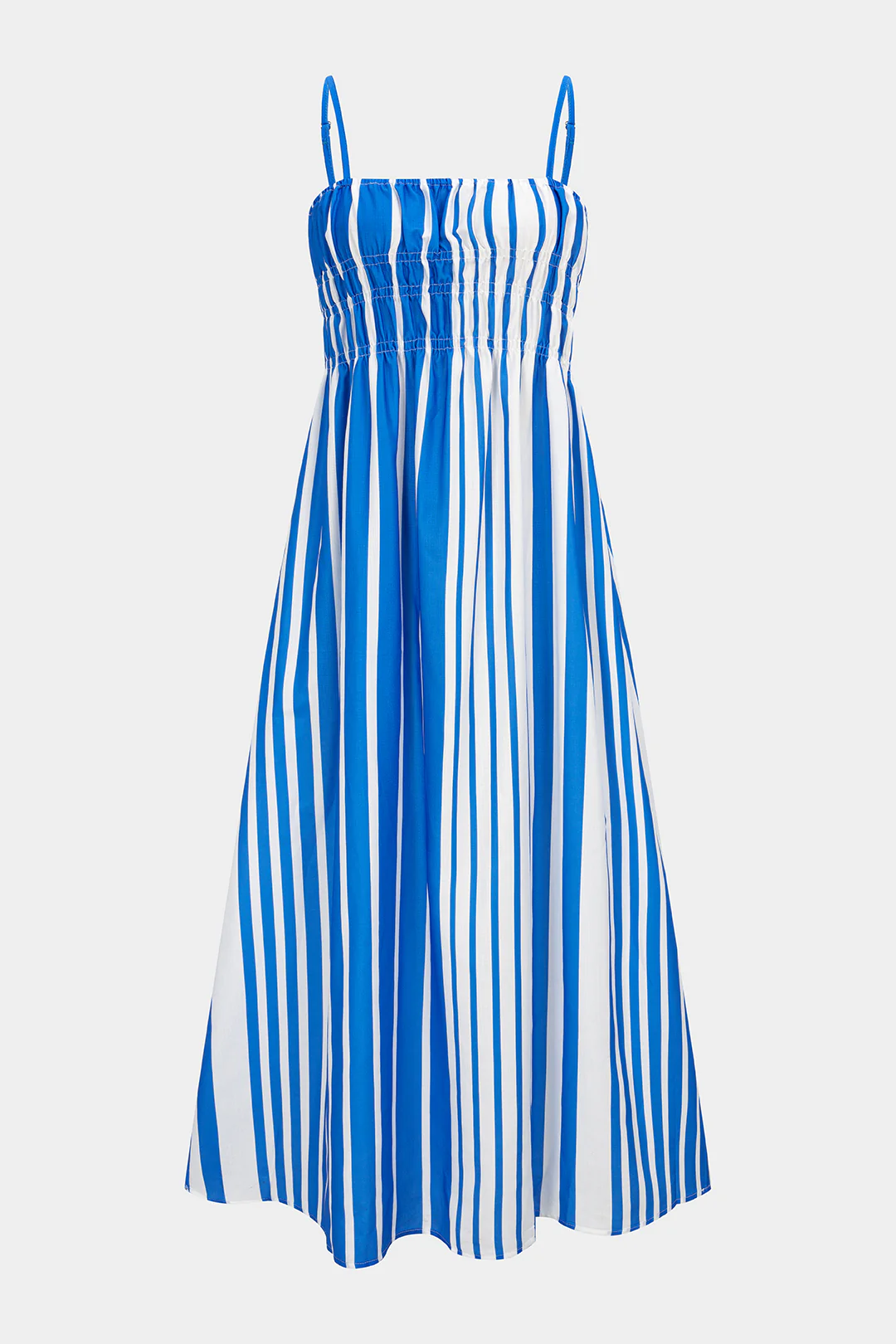 Contrast Stripes Print Sleeveless Maxi Dress - Flockneti
