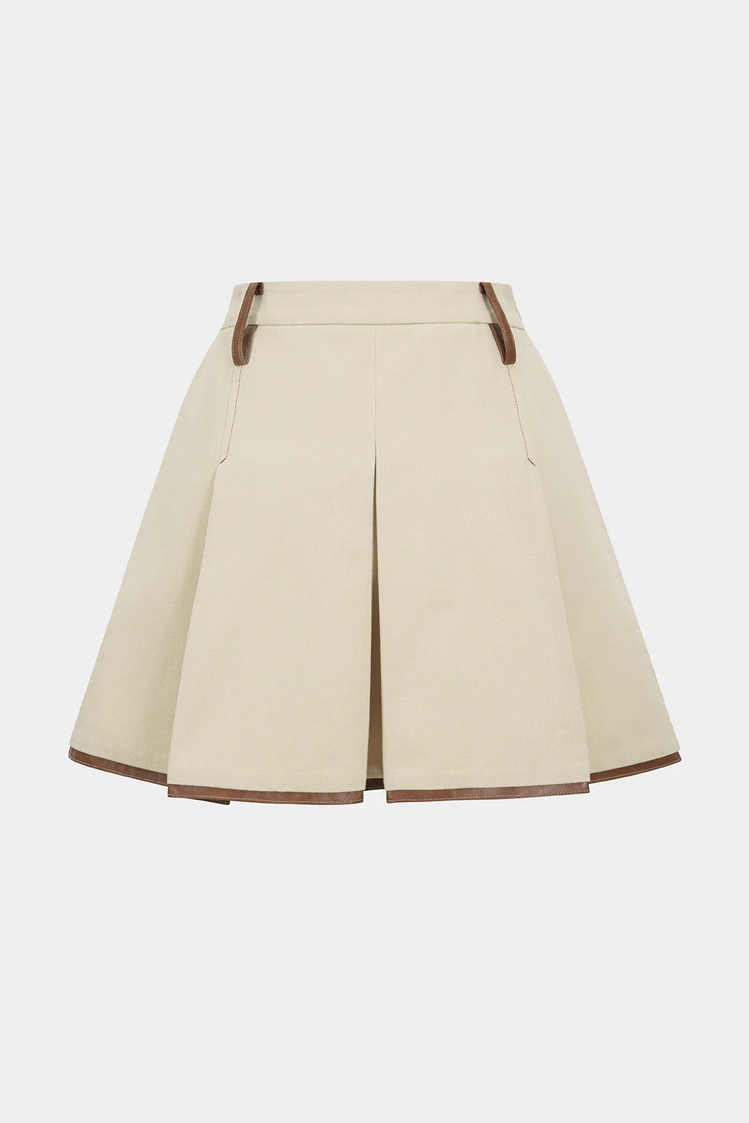 Contrast Pleated  Mini Skirt - Flockneti