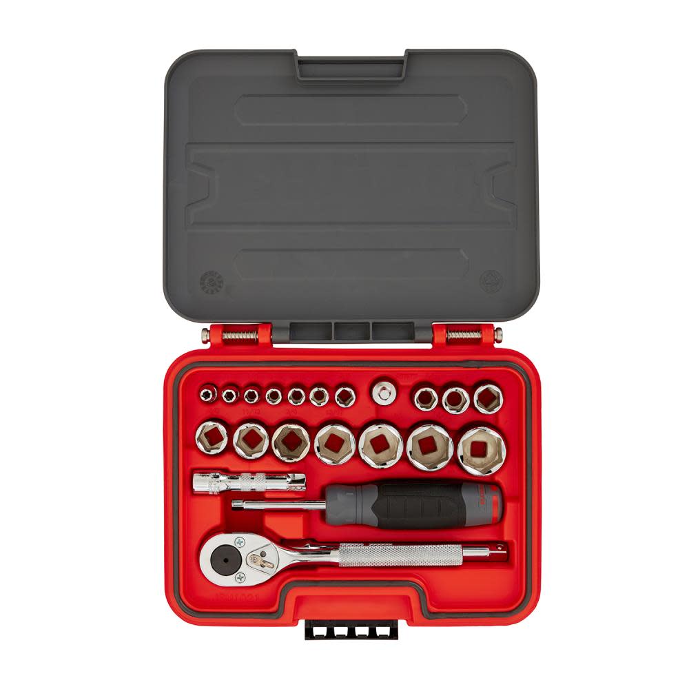 Proto Socket Set 1/4 & 3/8 SAE 6pt 22pc - Flockneti