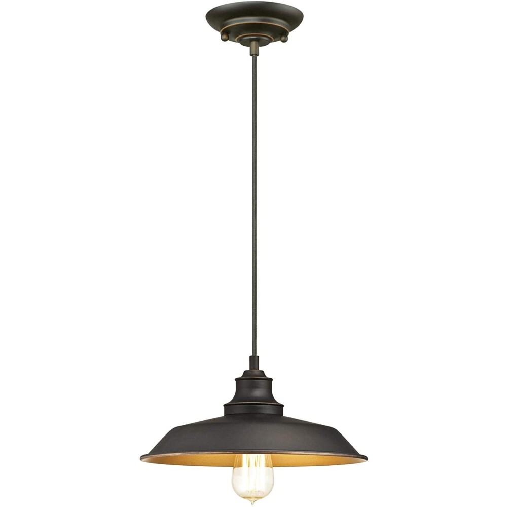Westinghouse 60W Oil Rubbed Bronze Iron Hill Indoor Pendant - Flockneti