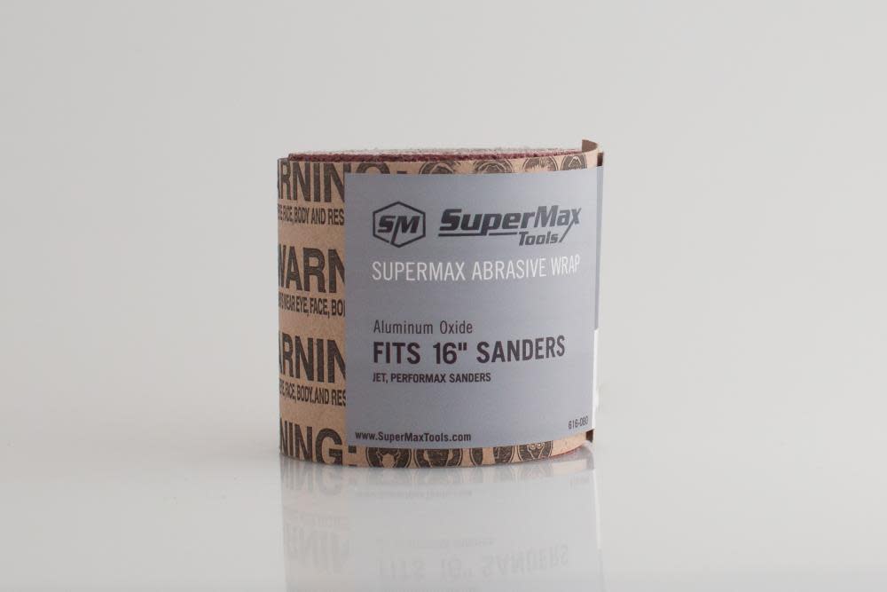 Supermax Tools 24-Grit Individual Sandpaper Wrap for the 16 In. Drum Sander - Flockneti