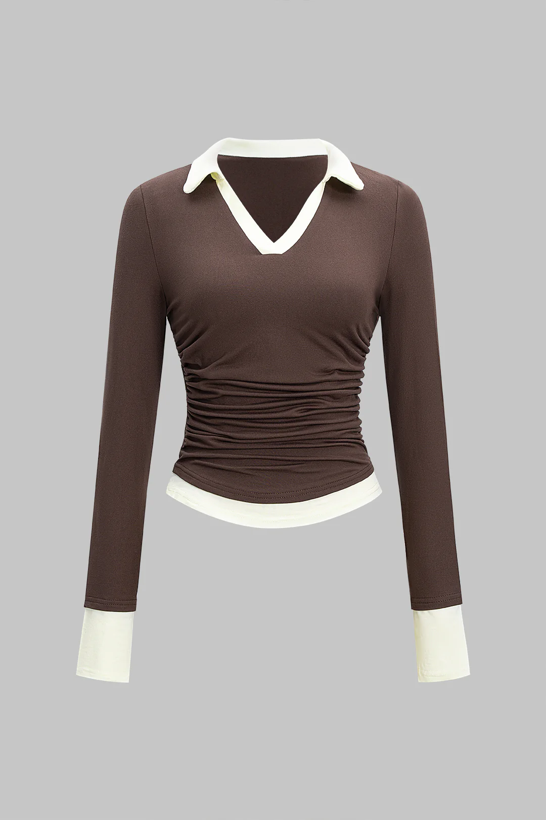 Contarst Polo Long-Sleeve Top - Flockneti