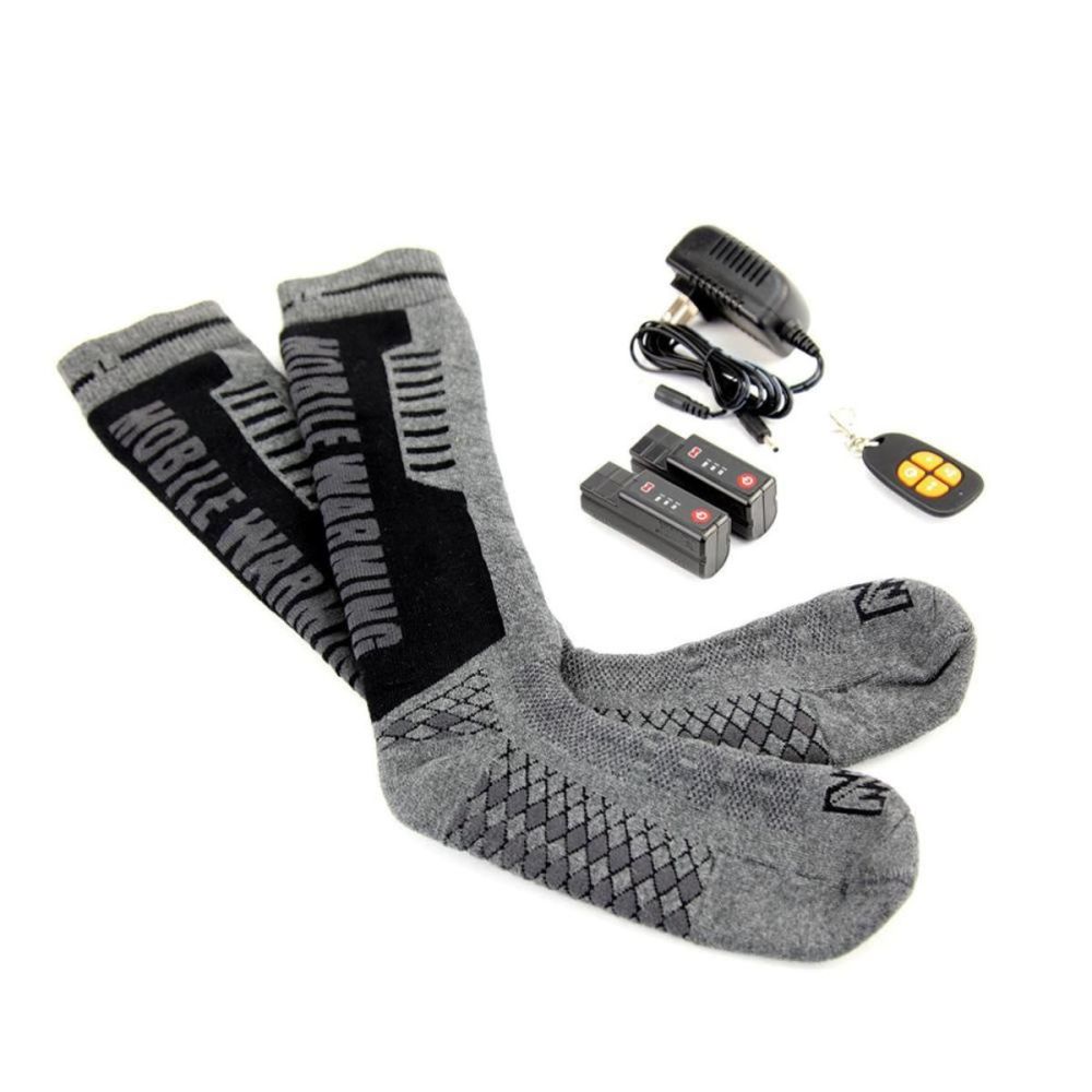Mobile Warming Heated Socks 3.7V Large Gray/Black Men’s Standard - Flockneti