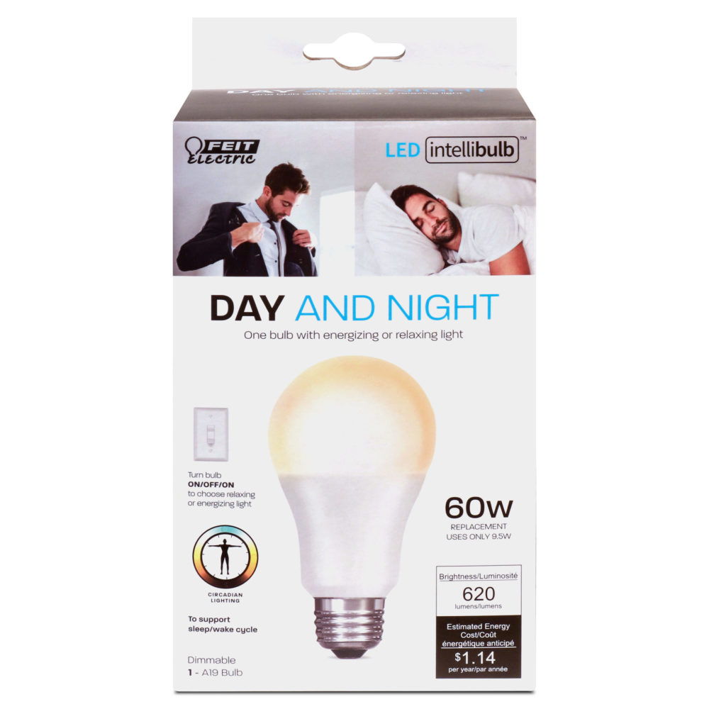 Feit Electric A19 Day & Night Circadian Rhythm Dimmable LED Bulb - Flockneti