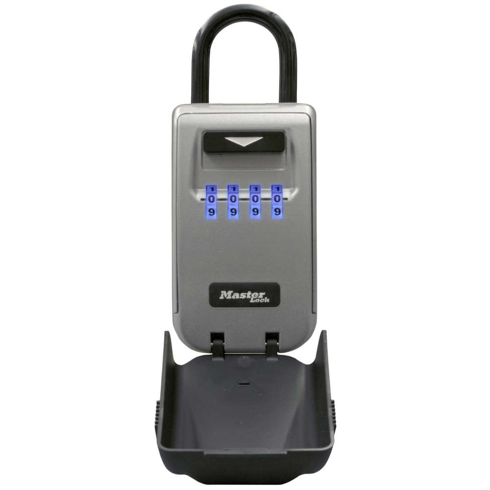 Master Lock Lock Box 0.005 Cu Ft Gray Light Up Dial Portable - Flockneti