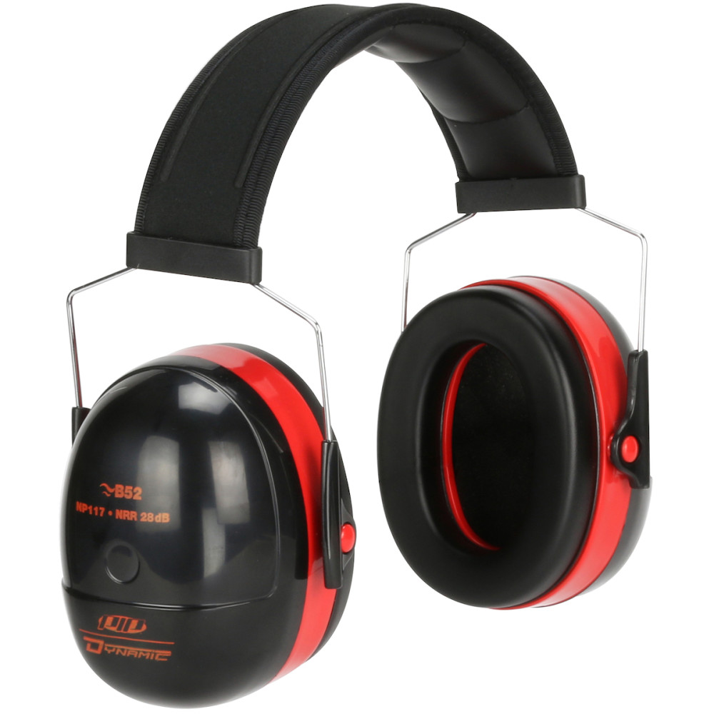 Protective Industrial Products Ear Muff with Headband Dynamic B52 Red/Black Passive - Flockneti
