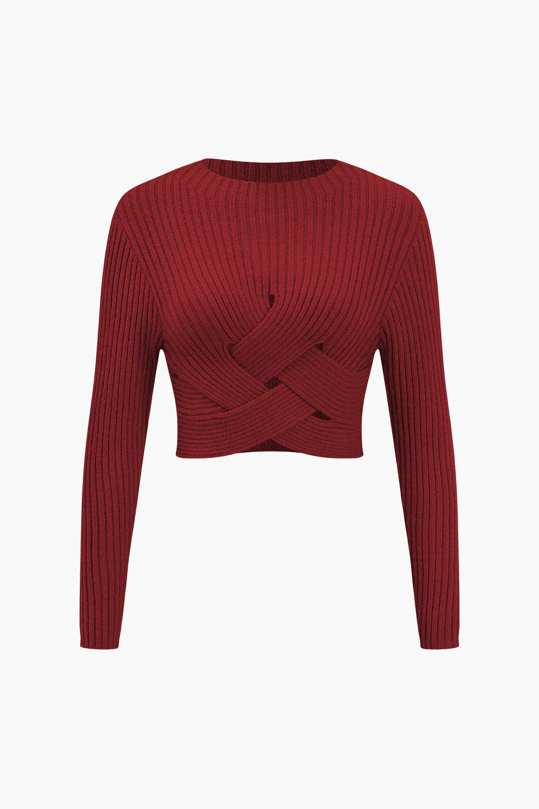 Crossed Sweater Long-Sleeve Top - Flockneti