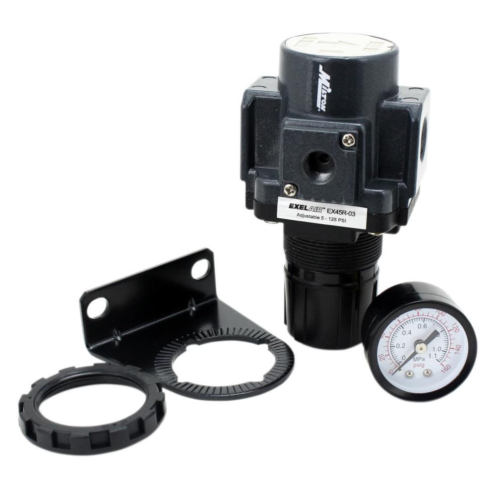 Milton EXELAIR FRL Air Regulator – 3/8″ NPT (EX45R-03) - Flockneti