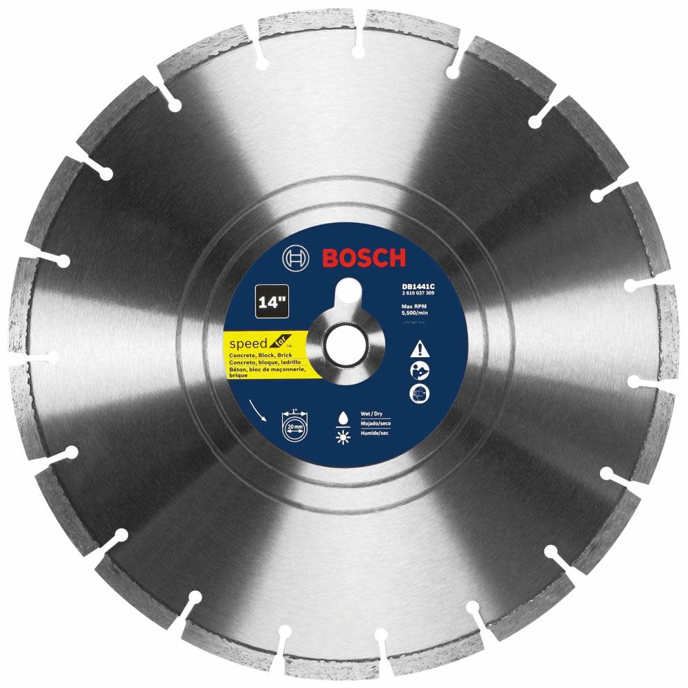 Bosch 14″ Premium Segmented Rim Diamond Blade for Universal Rough Cuts - Flockneti