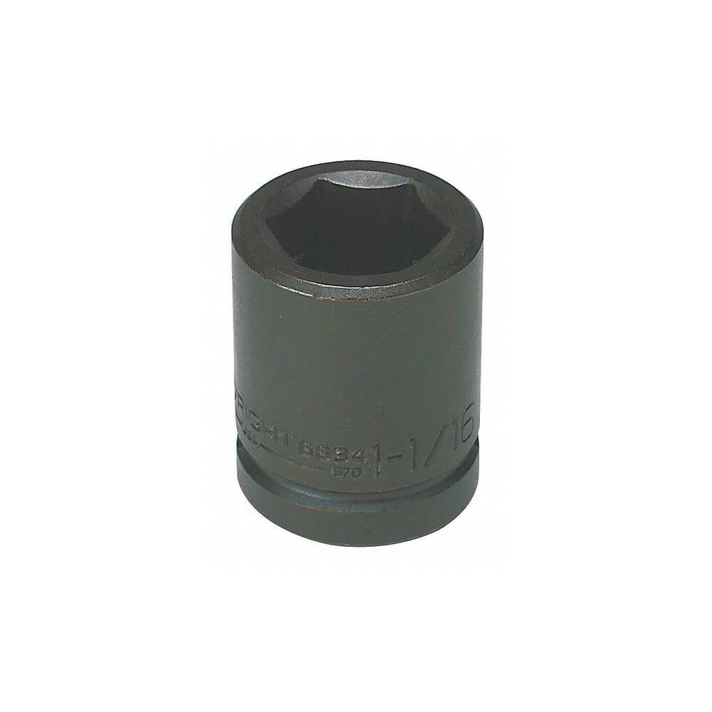 Wright Tool 2-3/8 In. Nominal Size 6 Point Standard Impact Socket - Flockneti