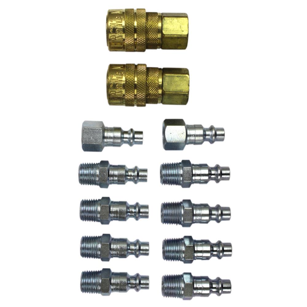 Milton (S-210) 1/4″ NPT M-Style Coupler and Plug Kit (12-Piece) - Flockneti
