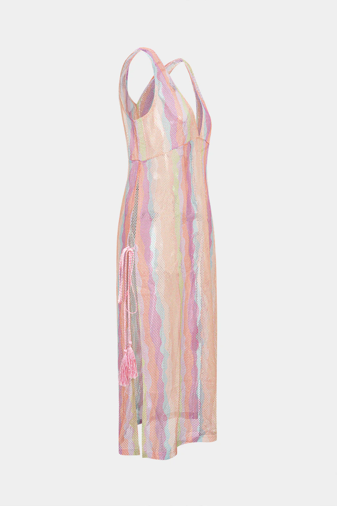 V-Neck Cut Out Tie-Up Cover Up - Flockneti