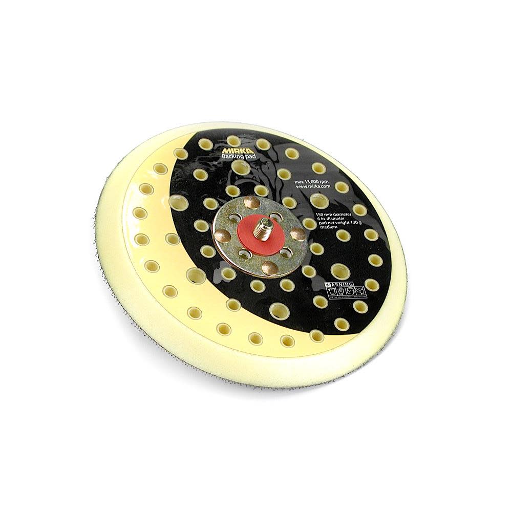 Mirka 6 In. 51 Hole Grip Faced Abranet Vacuum Pad - Flockneti