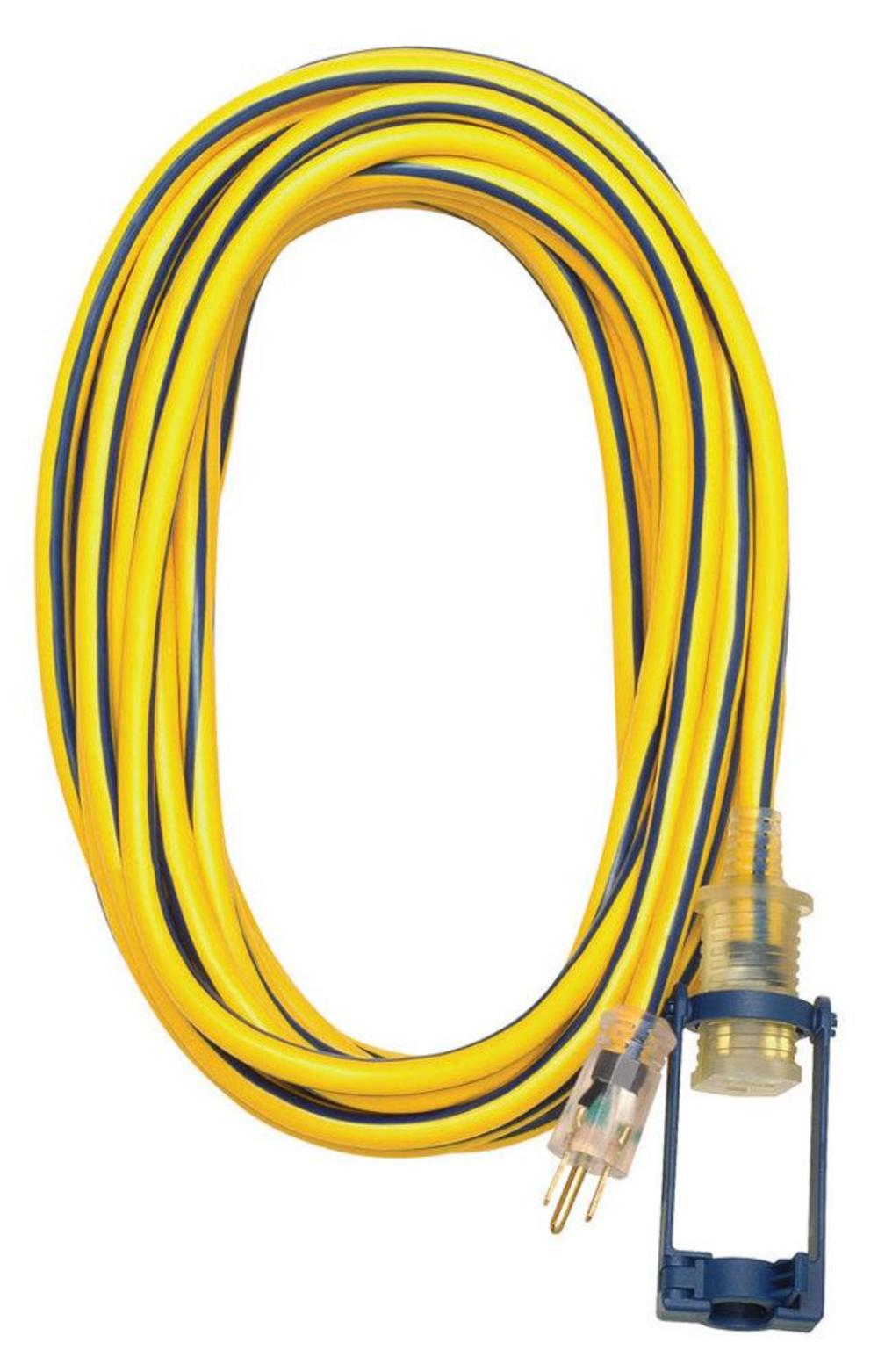 Voltec 15-Amp 12-Gauge Yellow and Blue Outdoor Extension Cord - Flockneti