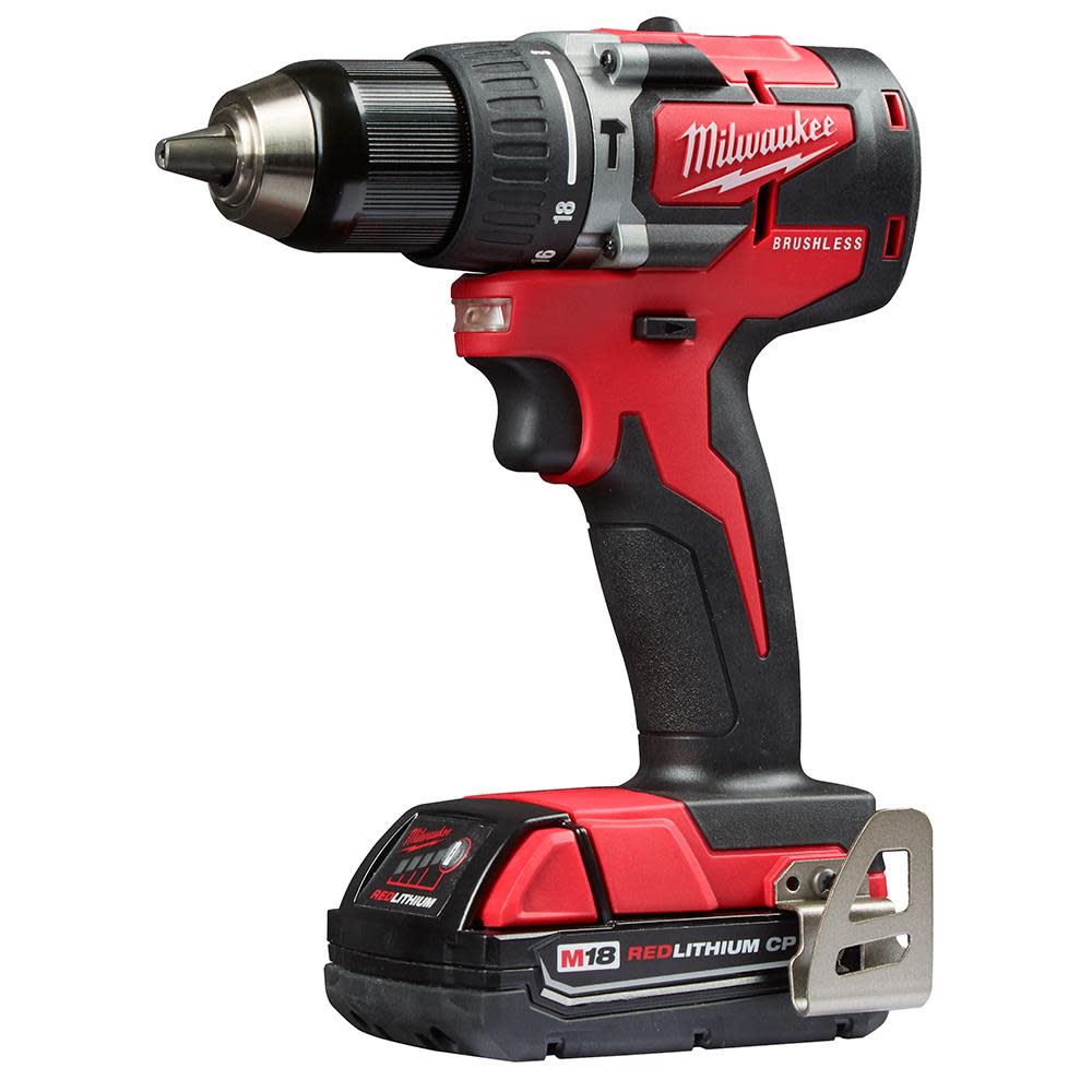 Milwaukee M18 Compact Brushless 1/2″ Hammer Drill Driver Kit - Flockneti