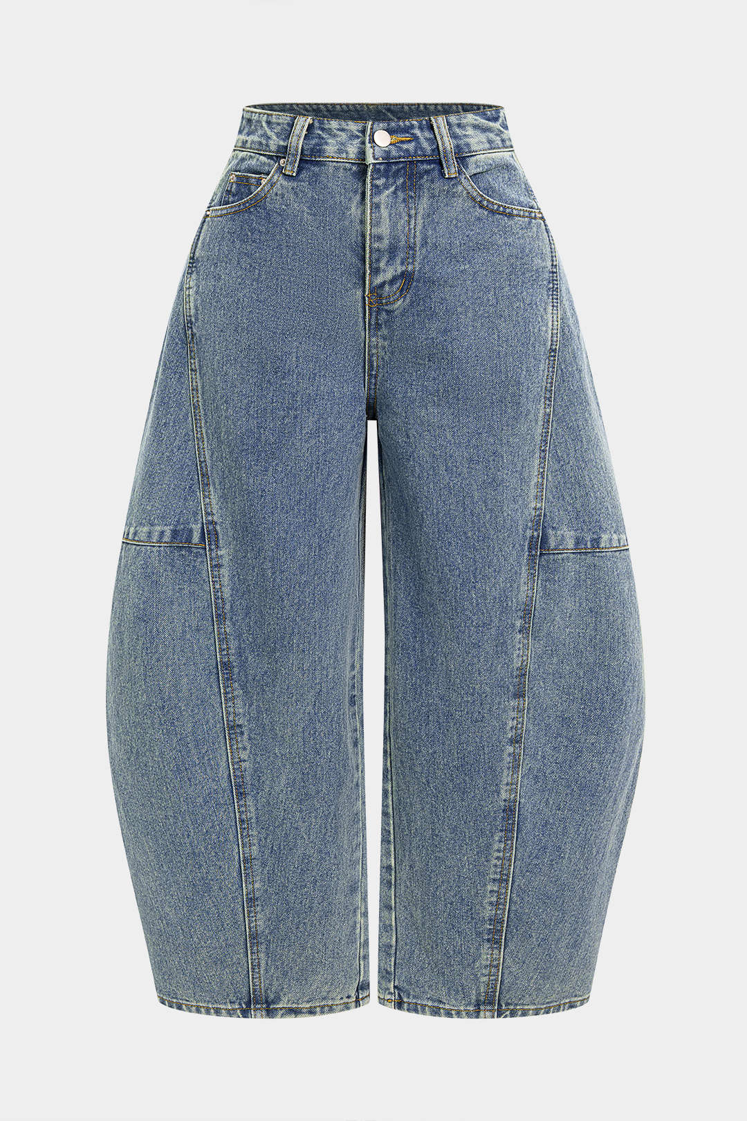 Plus Size Denim Wide Leg Jeans - Flockneti