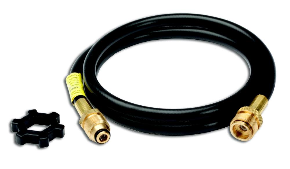 Mr Heater 5 ft Propane Hose Assembly with Swivel 1 in-20 Male Throwaway Cylinder Thread x Excess Flow Soft Nose P.O.L. with Handwheel - Flockneti