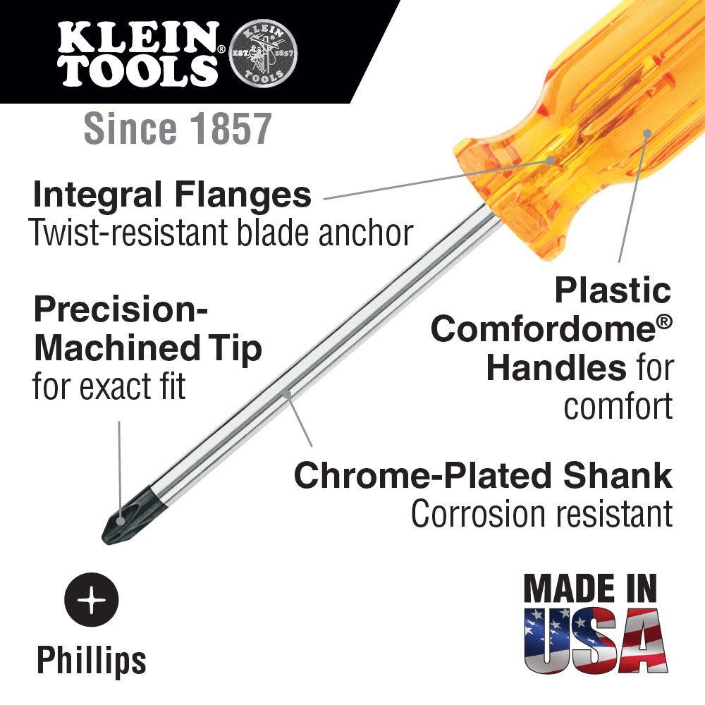 Klein Tools Profilated #2 PH Screwdriver 20″ - Flockneti