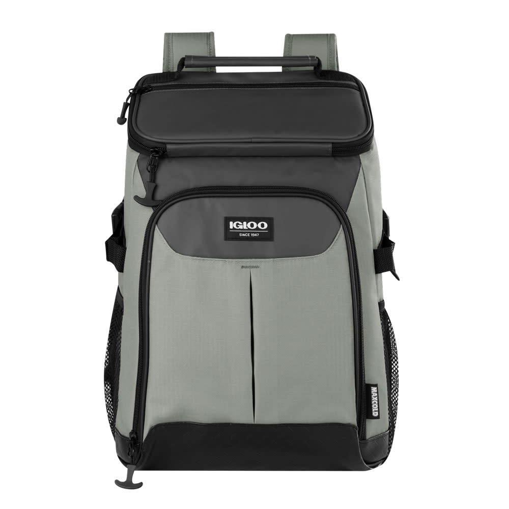 Igloo Softside Cooler 28 Can Top Grip Backpack Trek Olive/Gray - Flockneti