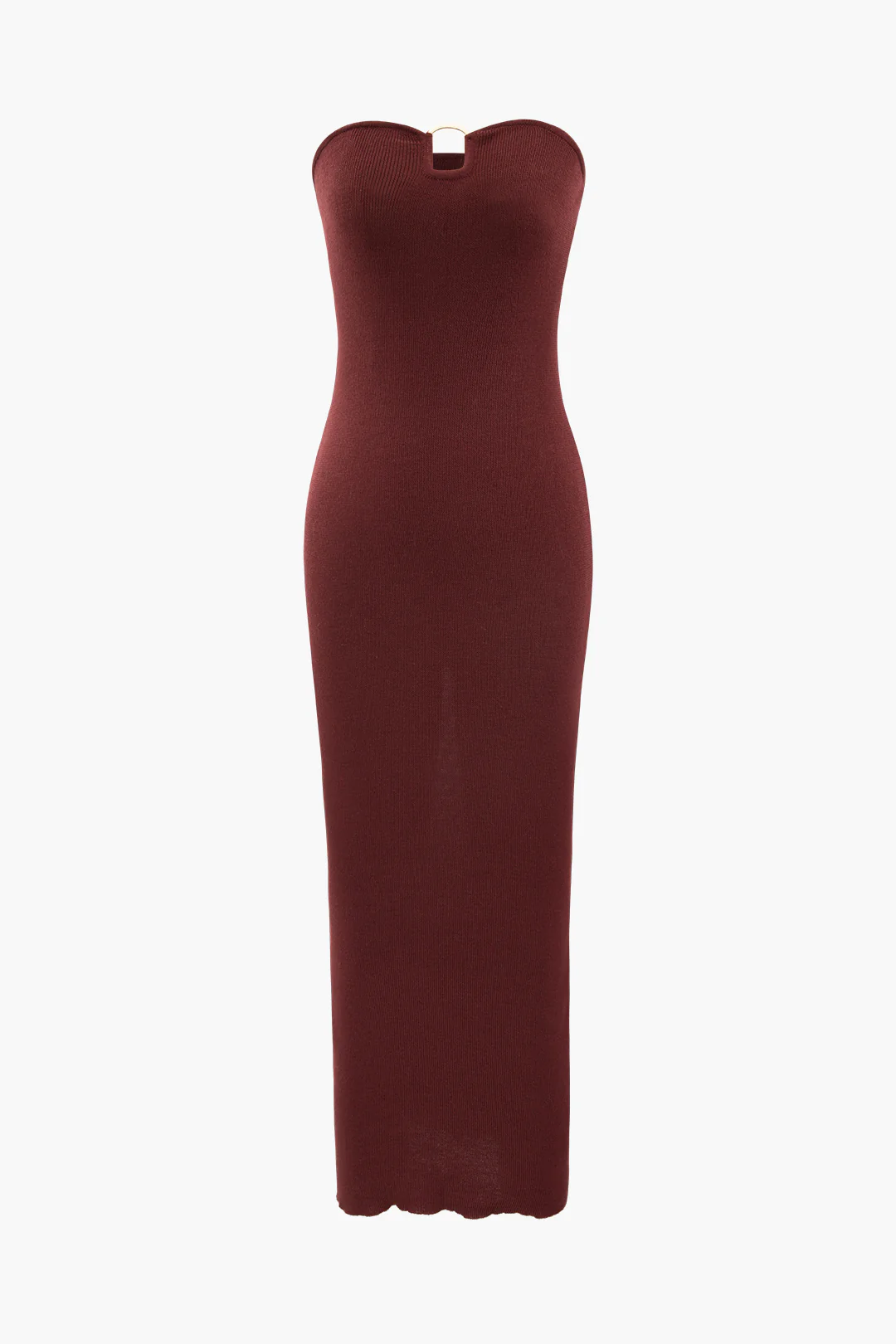 Metallic Decor Backless Sleeveless Maxi Dress - Flockneti