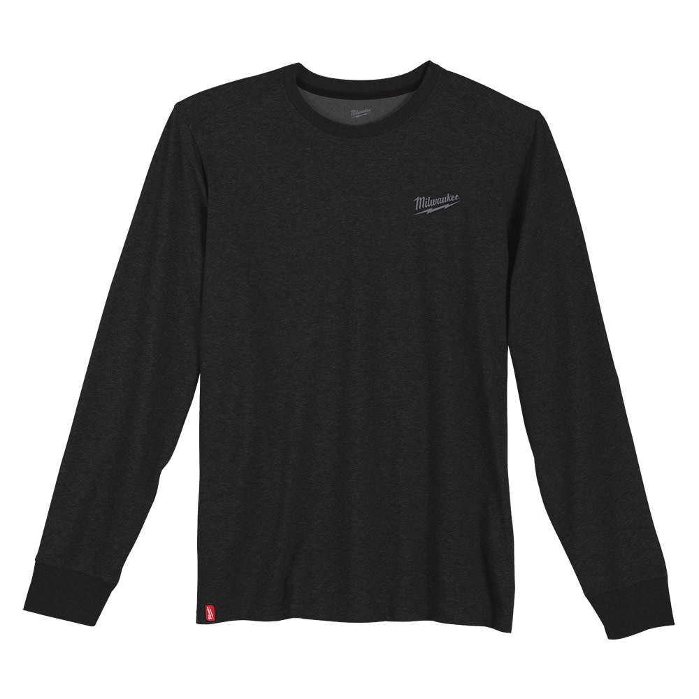 Milwaukee Hybrid Work Tee Long Sleeve Black Small - Flockneti