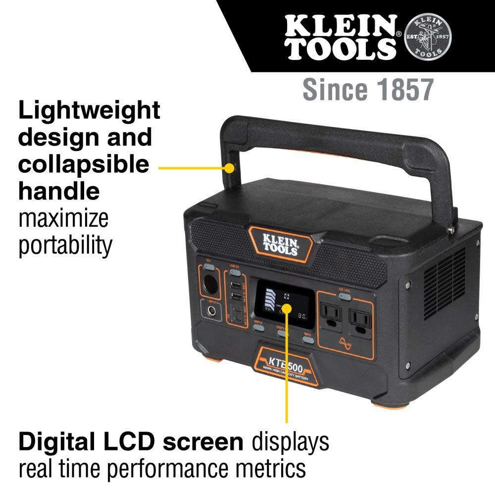 Klein Tools Portable Power Station 500W - Flockneti