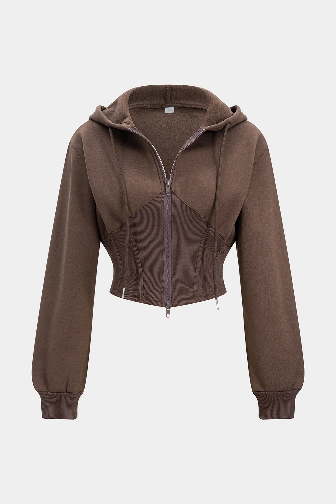Drawstring Patchwork Hooded Sweatshirt - Flockneti